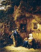 Isaac van Ostade Traveller at a Cottage Door Sweden oil painting artist